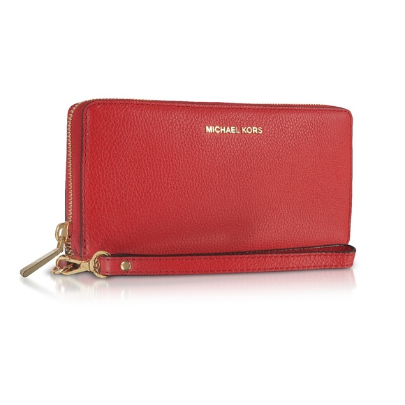 Michael Kors Handbags - Mercer Large Bright Red Wallet